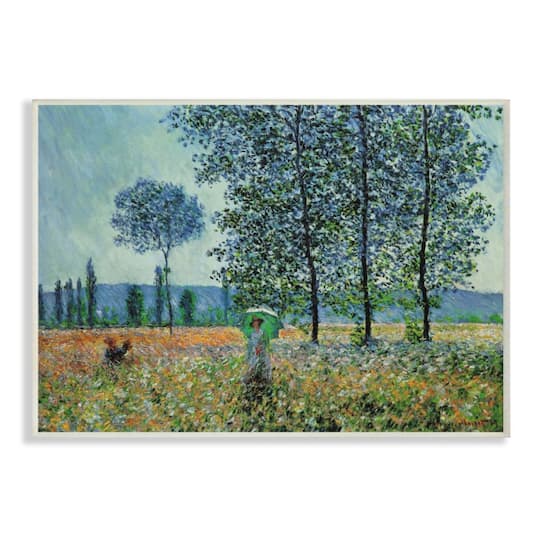 Stupell Industries Classic Monet Felder Painting Woman with Parasol Wall Art